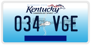 034VGE license plate in Kentucky