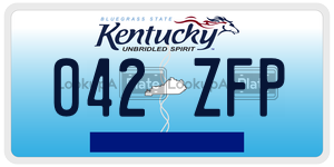 042ZFP  license plate in KY