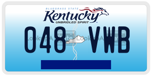 048VWB  license plate in KY