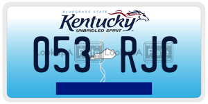 053RJC  license plate in KY