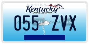 055ZVX  license plate in KY