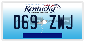 069ZWJ  license plate in KY