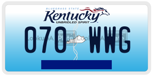 070WWG  license plate in KY
