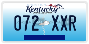072XXR  license plate in KY