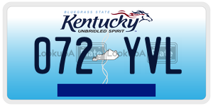 072YVL  license plate in KY