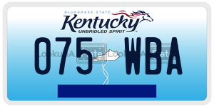 075WBA  license plate in KY