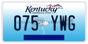 075YWG  license plate in KY