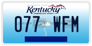 077WFM  license plate in KY