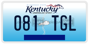 081TGL license plate in Kentucky
