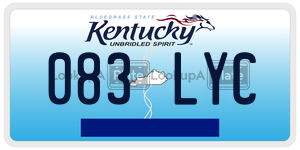083LYC license plate in Kentucky