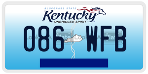 086WFB  license plate in KY