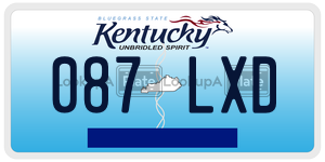 087LXD  license plate in KY