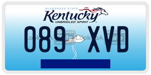 089XVD  license plate in KY