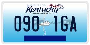 0901GA  license plate in KY