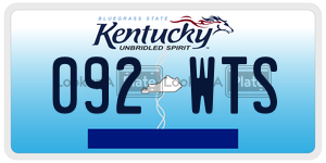 092WTS license plate in Kentucky