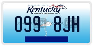 0998JH license plate in Kentucky