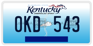 0KD543 license plate in Kentucky
