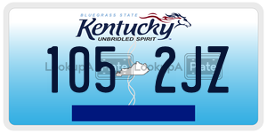 1052JZ  license plate in KY