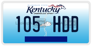 105HDD license plate in Kentucky