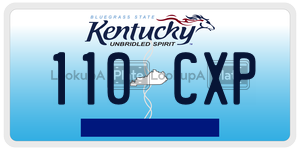 110CXP  license plate in KY
