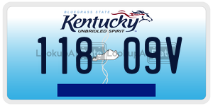 11809V  license plate in KY