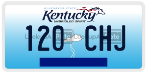 120CHJ  license plate in KY