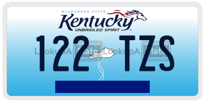 122TZS  license plate in KY