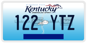 122YTZ  license plate in KY