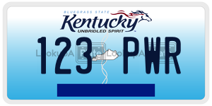 123PWR  license plate in KY