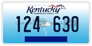 124630  license plate in KY