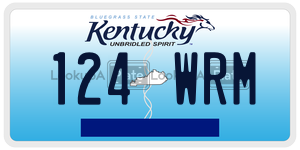 124WRM  license plate in KY