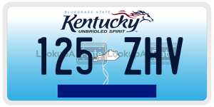 125ZHV license plate in Kentucky