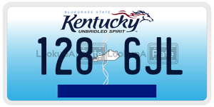 1286JL  license plate in KY