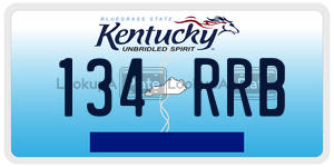 134RRB  license plate in KY
