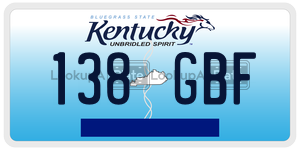 138GBF license plate in Kentucky