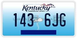 1436JG  license plate in KY