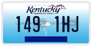 1491HJ  license plate in KY