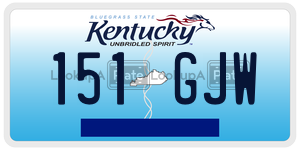 151GJW  license plate in KY