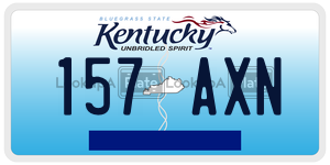 157AXN license plate in Kentucky