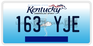 163YJE license plate in Kentucky