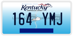 164YMJ  license plate in KY