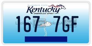 1677GF  license plate in KY