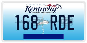 168RDE  license plate in KY
