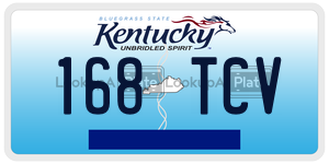 168TCV license plate in Kentucky