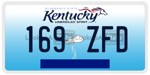 169ZFD  license plate in KY