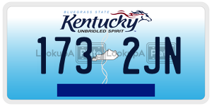 1732JN license plate in Kentucky
