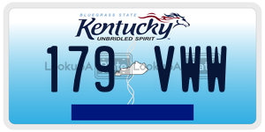 179VWW  license plate in KY