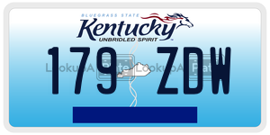 179ZDW  license plate in KY