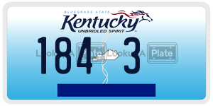 1843  license plate in KY
