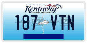 187VTN  license plate in KY